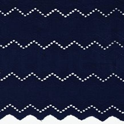 MUSSELIN ZWEISEITIGER RAND MARINEBLAU (thumbnail)