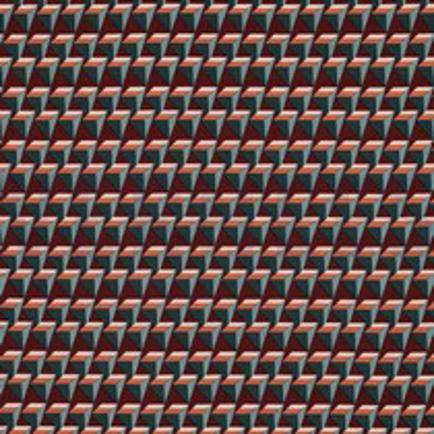 VISCOSE POPLIN STRETCH GEOMETRISCH BORDEAUXROOD (thumbnail)