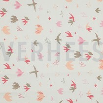 FINE POPLIN BIRDS SNOW (thumbnail)