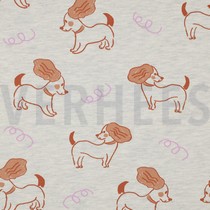 SWEAT MELANGE HUNDE ECRU MELIERT (thumbnail)