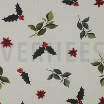 CANVAS DIGITAL CHRISTMAS FLOWERS LINEN LOOK (thumbnail)