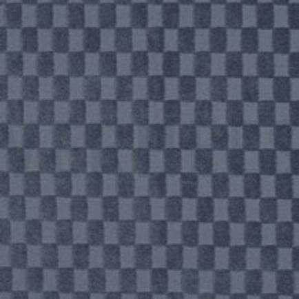 BAUMWOLLE FROTTEE GESTRICKT KAROS BLAU (thumbnail)
