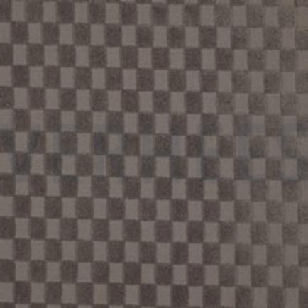 BAUMWOLLE FROTTEE GESTRICKT KAROS TAUPE (thumbnail)