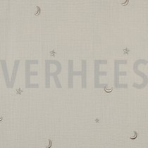 DOUBLE GAUZE EMBROIDERY STERREN NATUREL (thumbnail)