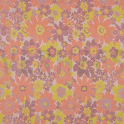 JACQUARD BLOEMEN LICHTROZE/OUDROZE (thumbnail)