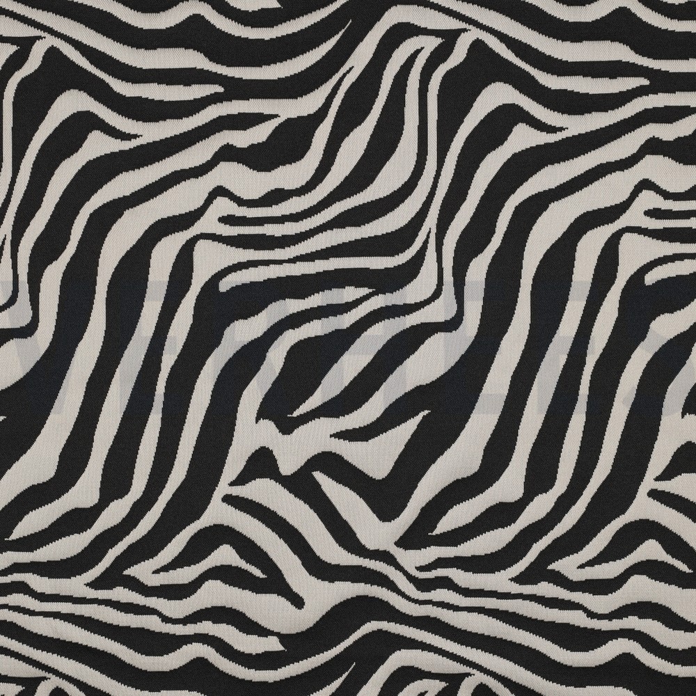 JACQUARD TRICOTÉ PEAU D’ANIMAL NOIR (thumbnail)