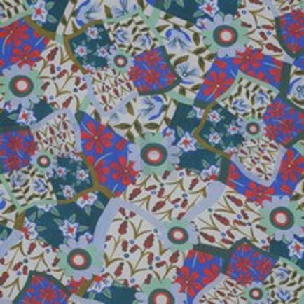 VISKOSE RADIANCE DIGITAL BLUMEN BLAU (thumbnail)