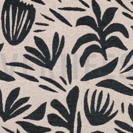 GOBELIN LEAVES ABSTRACT ECRU (thumbnail)