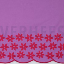 COTTON EMBROIDERY ONE-SIDE BORDER PURPLE/RED (thumbnail)