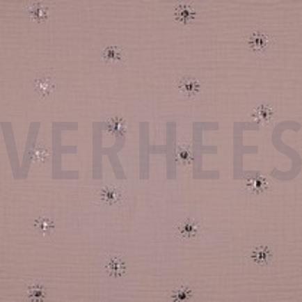 DOUBLE GAUZE FOIL SUNNY SOFT ROSE (thumbnail)