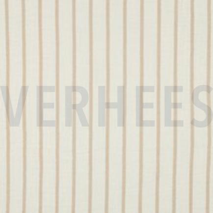 DOUBLE GAUZE GARENGEVERFD STREPEN BEIGE (thumbnail)