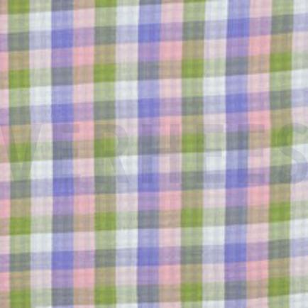 DOUBLE GAUZE DUBBELZIJDIGE RUITEN LICHTROZE/LAVENDEL (thumbnail)
