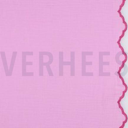 DOUBLE GAUZE TWO-SIDE SCALLOP LIGHT PINK (thumbnail)
