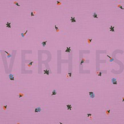 DOUBLE GAUZE EMBROIDERY FLOWERS LIGHT PINK (thumbnail)