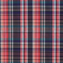 KATOEN GARENGEVERFD RUITEN DONKER KORAAL (thumbnail)