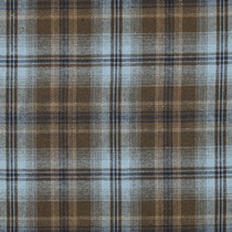 GEBORSTELDE MANTELSTOF GARENGEVERFD RUITEN BLAUW (thumbnail)