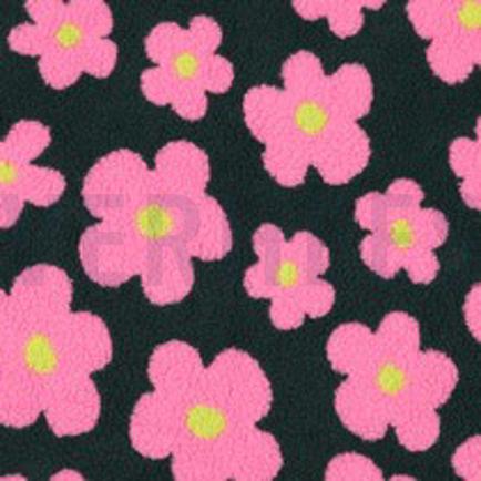 TEDDY JACQUARD BLOEMEN LEGERGROEN/ROZE (thumbnail)