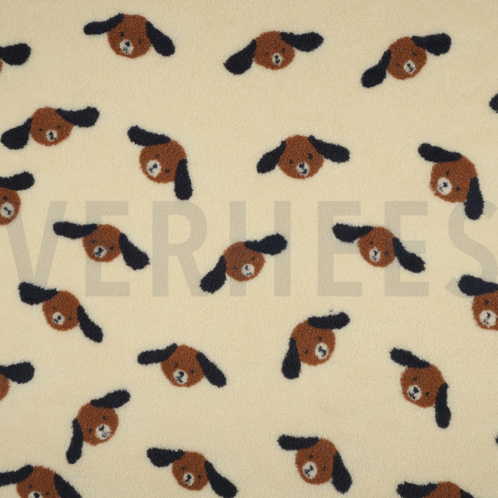 TEDDY JACQUARD CHIENS BEIGE/MARRON (thumbnail)