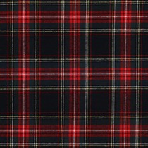 KATOEN GARENGEVERFD GEBORSTELDE RUITEN DONKERBLAUW/ROOD (thumbnail)