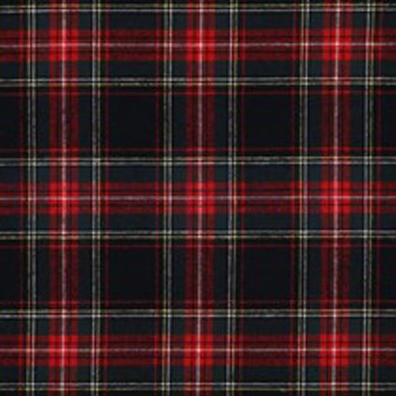 COTTON YARN DYED BRUSHED CHECKS NAVY/RED (thumbnail)