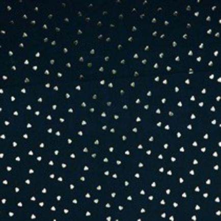 BAUMWOLLE FOLIE HERZEN MARINEBLAU (thumbnail)