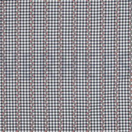 COTTON JACQUARD FLOWERS NAVY (thumbnail)