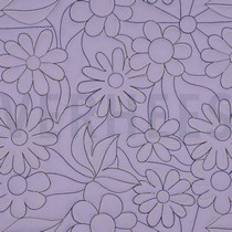 BAUMWOLLE GESTEPPT BLUMEN LAVENDEL (thumbnail)