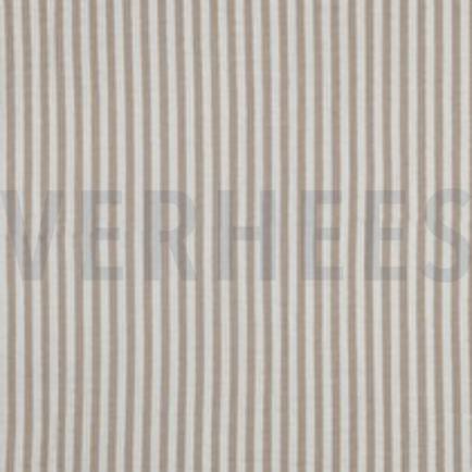 DOUBLE GAUZE YARN DYED STRIPES BEIGE (thumbnail)