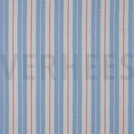 DOUBLE GAUZE YARN DYED STRIPES BLUE (thumbnail)