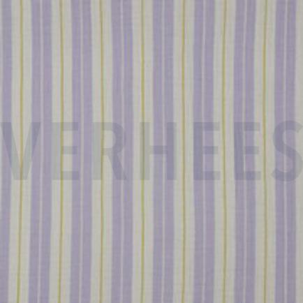 DOUBLE GAUZE YARN DYED STRIPES PURPLE (thumbnail)
