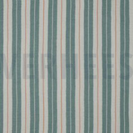 DOUBLE GAUZE YARN DYED STRIPES GREEN (thumbnail)