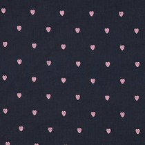 DOUBLE GAUZE EMBROIDERY NEON HARTEN MARINEBLAUW (thumbnail)