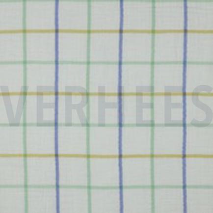 DOUBLE GAUZE YARN DYED CHECKS GREEN (thumbnail)