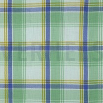 DOUBLE GAUZE GARENGEVERFD RUITEN GROEN (thumbnail)