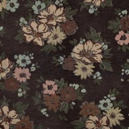 GOBELIN CHENILLE FLEURS BRUN (thumbnail)