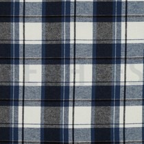 KATOEN GARENGEVERFD GEBORSTELDE RUITEN MARINEBLAUW (thumbnail)