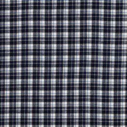 COTTON YARN DYED BRUSHED CHECKS NAVY (thumbnail)
