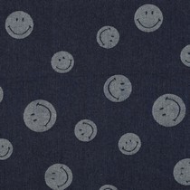 DENIM JACQUARD SMILEYS INDIGO (thumbnail)