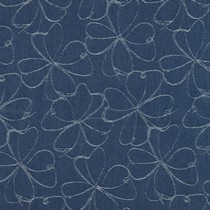 DENIM JACQUARD BLOEMEN INDIGO (thumbnail)