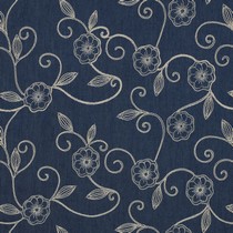 DENIM STICKEREI BLUMEN JEANSBLAU (thumbnail)