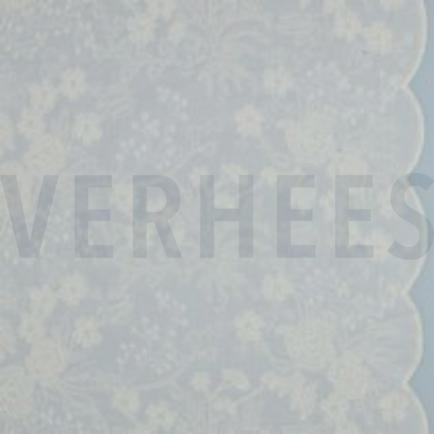 COTTON VOILE EMBROIDERY FLOWERS TWO-SIDED SCALLOP WHITE (thumbnail)