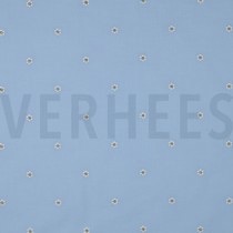 COTTON VOILE EMBROIDERY LUREX FLOWERS LIGHT BLUE (thumbnail)