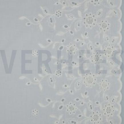 COTTON VOILE ONE-SIDE BORDER ONE-SIDE SCALLOP WHITE (thumbnail)