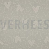 COTTON VOILE HEARTS ECRU (thumbnail)