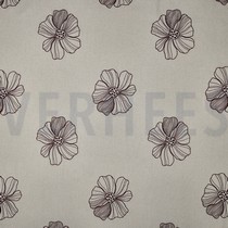 LEINEN VISKOSE STICKEREI BLUMEN NATUR (thumbnail)