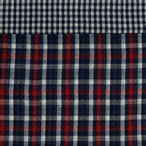 DOUBLE GAUZE DUBBELZIJDIGE RUITEN MARINEBLAUW (thumbnail)