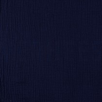 DOUBLE GAUZE GOTS MARINEBLAUW (thumbnail)