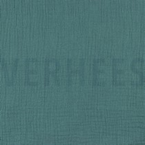 DOUBLE GAUZE GOTS DONKER NILE (thumbnail)