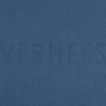DOUBLE GAUZE GOTS JEANSBLAUW (thumbnail)