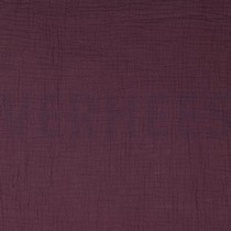 DOUBLE GAUZE GOTS AUBERGINE (thumbnail)